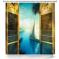 thumbnail image 2 of Shower Curtains 70" x 84" from DiaNoche Designs by Mark Watts - Tropical Getaway, 2 of 2
