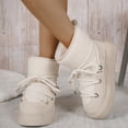 thumbnail image 6 of Miqool Winter Boots for Women Snow Warm Fur Lined Waterproof Ankle Booties Lace Up Non Slip Flat Comfortable Womens Shoes, 6 of 9