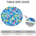 thumbnail image 6 of Elastic edge round table cover with durable polyester, floral motif, fits 44-52 inch diameter tables, large size, 6 of 7