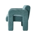 thumbnail image 2 of 31.10" Wide Accent Chair, Modern Boucle Barrel Upholstered Armchair with Open Arm, Single Sofa Side Chair Vanity Chair for Living Room Dining Room Reception, Green, 2 of 9