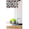 thumbnail image 3 of Ambesonne Ladybug Window Valance, Chamomile Bouquets, 54" X 18", Dark Coral Black Grey, 3 of 3