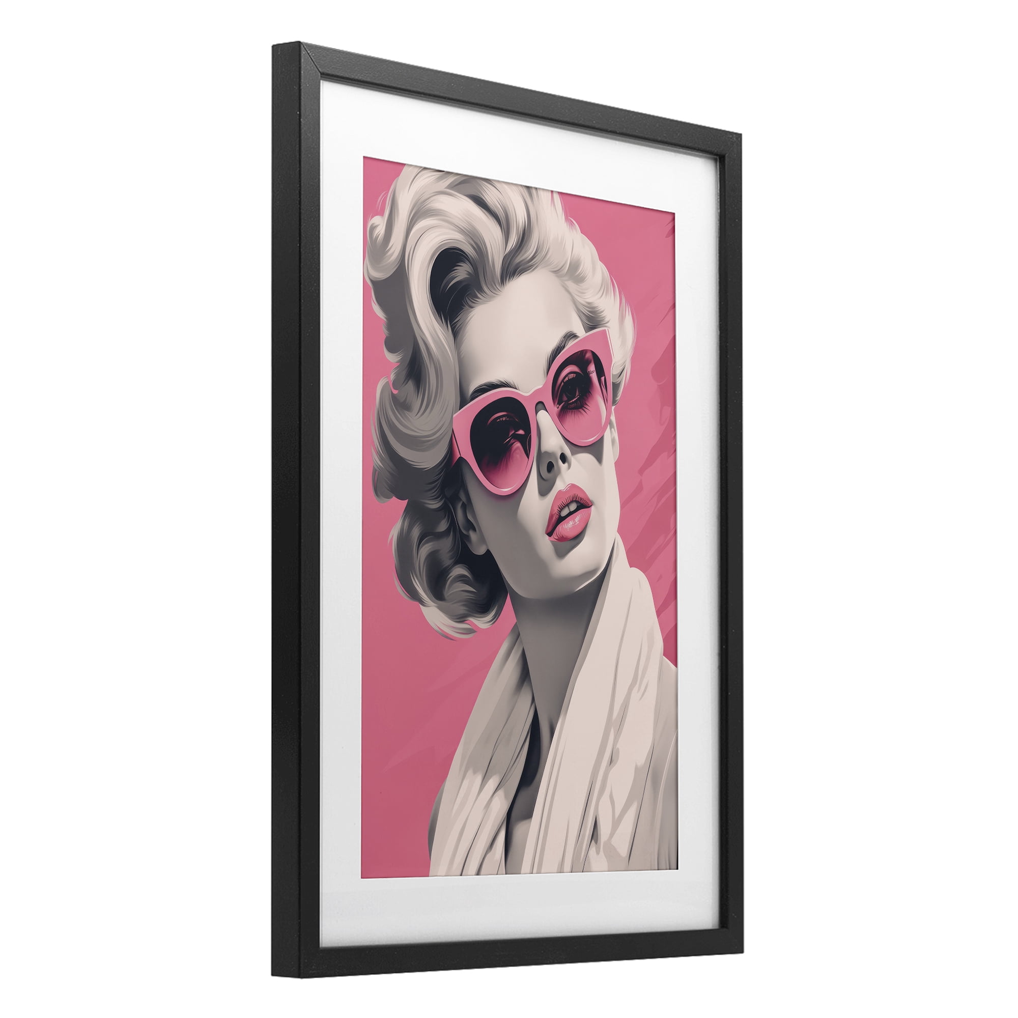 Stupell Industries Retro Chic Glamour Black Framed Print Under Glass, design by Andrea Haase