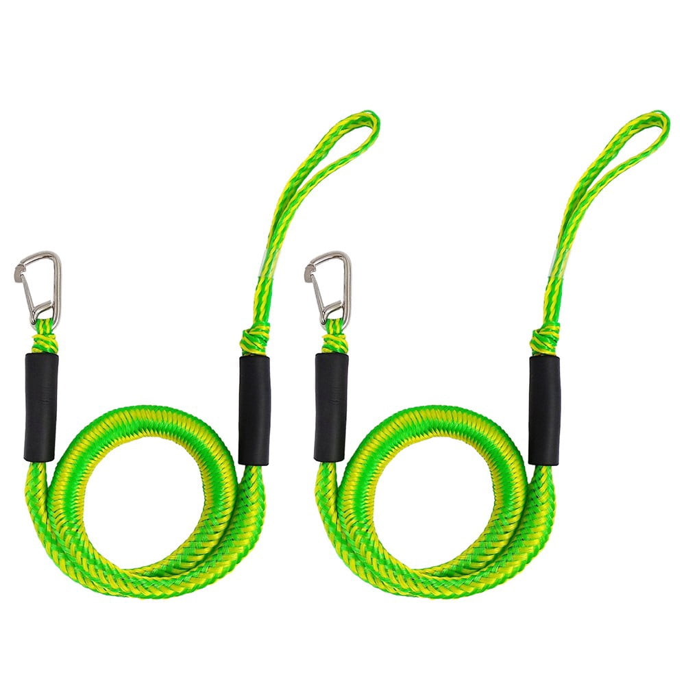 CENL 4-5.5ft 2PCS Bungee Dock Line Mooring Rope Cords For Kayaks Boats Marines Stretch Retractable And Convenient Accessories