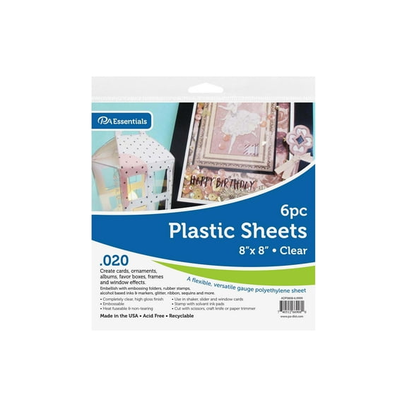 Plastic Sheet 8x8 .020" Clear 6pc