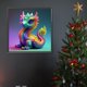 thumbnail image 1 of Pintura de diamante 5D DIY con taladro redondo decoración de pequeños dragones coloridos 30x30cm JShteea, 1 of 9