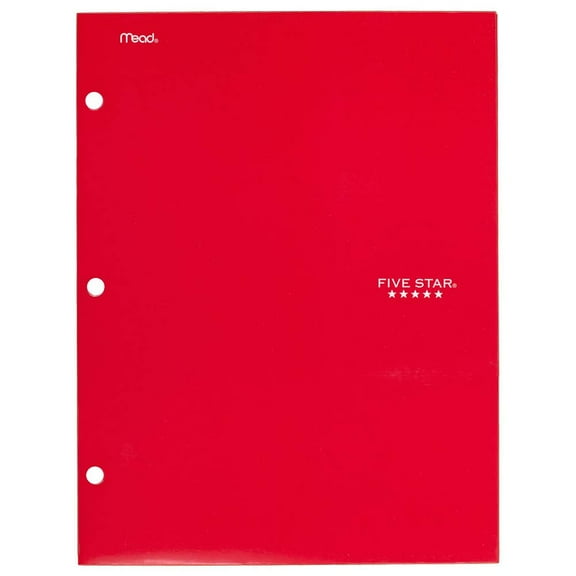 Five Star Folder, 4-Pocket, Red (72089)