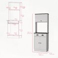 thumbnail image 2 of Wood Composite Kitchen Pantry Cabinet & Microwave Stand - White/Black, 2 of 7