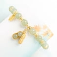 thumbnail image 4 of rygai Beaded Bracelet Unique Light Luxury Minimalistic Compact Good Symbolism Solid Imitation Jade Hand Ornament Bracelet Clothing Gift,Green, 4 of 7