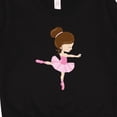 thumbnail image 3 of Inktastic Ballerina, Ballet Girl, Ballet Dance, Brown Hair Toddler Sweatshirt, 3 of 4