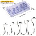 thumbnail image 4 of Holzlrgus Fishing Hooks High Carbon Steel Worm Soft Bait Jig Fish Hooks with Plastic Box, 4 of 7
