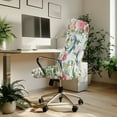 thumbnail image 3 of SEANATIVE Computer Chair Cover Stretch Office Chair Cover Universal Desk Chair Slipcover Chair Protection for Executive Boss Chair Gaming Chairs, L, Hummingbird Flower Butterfly, 3 of 7