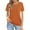 Orange, variant on Kovlvoll Womens Plus Size Tops Crew Neck Short Sleeve Base T-Shirt Summer Loose Casual Comfy Solid Color Tees Top