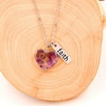 thumbnail image 4 of Uloveido Amethyst Gravel Pendant Crystal Purple Heart Necklace with Mustard Seed Charms Faith Inspirational Jewelry Y962 (Purple), 4 of 7