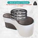 thumbnail image 3 of Organizador de almacenamiento para el cuidado del cabello, soporte para baño, soporte para secador de cabello montado en la pared sin perforaciones para su baño, 3 of 6