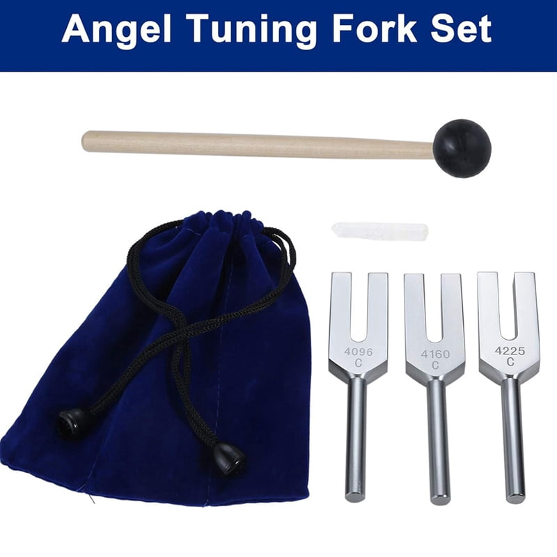 6x Tuning Forks Set 4096 Hz 4160 Hz 4225 Hz for Sound Healing, Musical Instrument, Sound Vibration Tools, C
