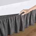 thumbnail image 3 of D.N.G. BEDDINGS 1 Piece Wrap Around Bed Skirt, 18 Inch Deep Pocket, 800 Thread Cotton 100% Egyptian Cotton, Twin Size (39" x 75") Inch, Solid Dark Grey, 3 of 3