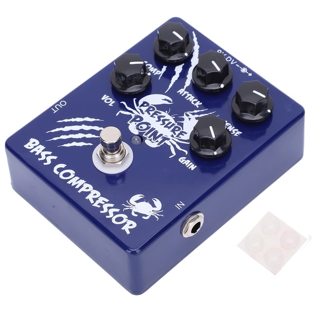 Guitar Effect Pedal, Long Service Life Bass Compressor Pedal With Aluminum Alloy Shell For Outdoor Performance For Music Club