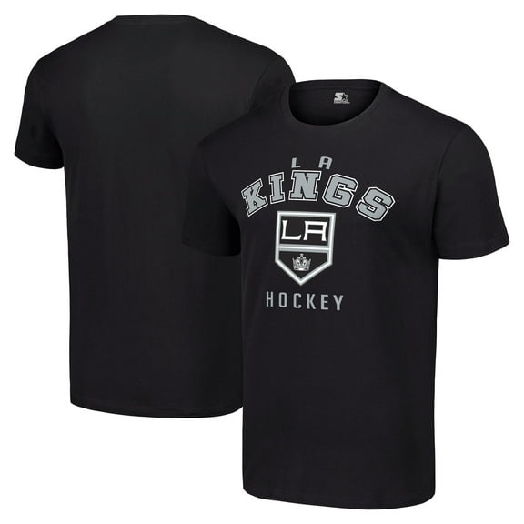 Men's Starter Black Los Angeles Kings Logo T-Shirt