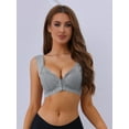 thumbnail image 4 of Unique Bargains Women's Front Closure Bra Wirefree Tank Top Underwear Bras M Grey, 4 of 6