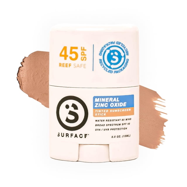 Protector solar mineral para superficie facial, SPF 45, 15 ml, tintado