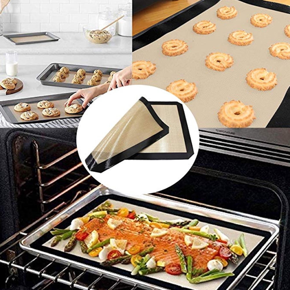 3 Pcs Non-stick Baking Pads Heatproof Baking Mat Toaster Oven Non Stick Grill Mat Baking Tool