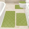 thumbnail image 6 of Kugisaki Bathroom Rugs Set Flocked 4Piece Memory Foam, Soft and Non Slip Washable Toilet Bath Mat with an U-Shaped Toilet Rug and Toilet Seat Cover for Shower Toilet, 6 of 7