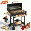 Seizeen Charcoal Grill with Thermometer & Large Co