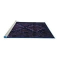 thumbnail image 2 of Ahgly Company Machine Washable Indoor Rectangle Persian Blue Traditional Area Rugs, 7' x 9', 2 of 4