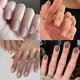 thumbnail image 1 of Uñas Postizas a Presión con Pegamento | Set de Uñas Cortas Reutilizables | 12 Tamaños de 2 Ml | para Fiestas, Bodas, Halloween y Navidad | Incluye Pegamento de Gelatina, 1 of 4