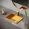 thumbnail image 3 of Karran  Kassel Single Hole Single Handle Basin Bathroom Faucet with Matching Pop-up Drain Gold, 3 of 5
