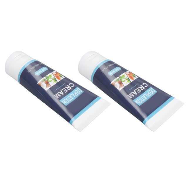 Crema de Depilacia de Hombres, Crema Depilatoria de Hombres Efectivos 2pcs 60 ml de Hidratación Indolora para la Pierna