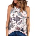 thumbnail image 1 of Verano mujer moda cuello redondo sin mangas estampado Casual Tee Tops Wmkox8yi bvn3576, 1 of 5