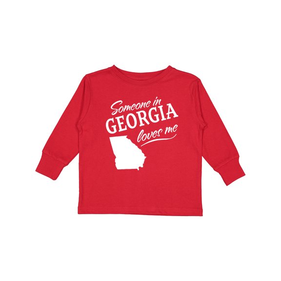 Inktastic Someone in Georgia Loves Me Boys or Girls Long Sleeve Toddler T-Shirt