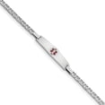 thumbnail image 1 of Sterling Silver Rhodium-plated Medical ID Anchor Link Bracelet 7 Inch "Bracelets, 1 of 2