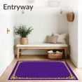 thumbnail image 3 of ODIKA 3'x5' Machine Washable Non-Slip Area Rug, Glowing Kitty Xmas Party Accent High Traffic Rug with Pad, Purple, 608194, 3 of 8