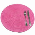 thumbnail image 3 of Findosom 15" Round Placemats Set of 4,Heat Resistant Non Slip Washable Place Mats for Dining Tables,Kitchen Table Dinner Party Table Decoration,Rose Red, 3 of 6