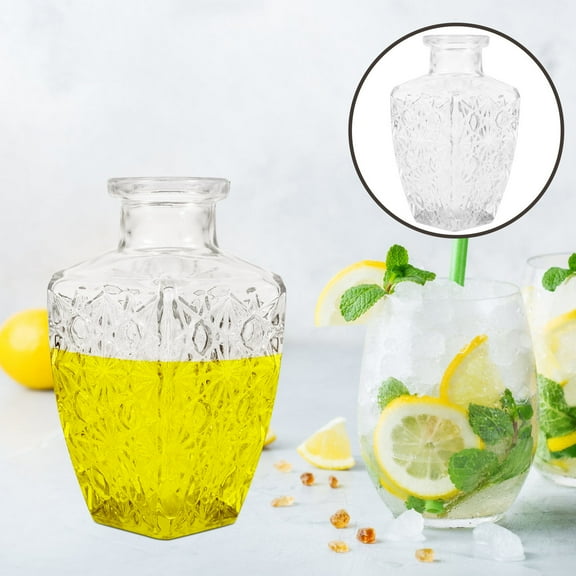 GOOHOCHY  Glass Bottle with Lid Decorative Beverage Wine Bottles Decanters Man Transparent