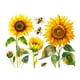 thumbnail image 3 of Adhesivos de pared de PVC con forma de girasol con abejas, papel pintado extraíble, 3 of 4