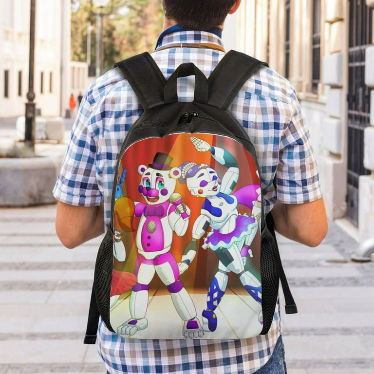 Five Nights at Freddy s Sister Location Backpack Casual Adjustable Bookbag School Bag Unisex Laptop Daypack Lightweight Large Capacity Travel Bag