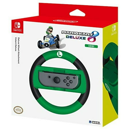 Hori Mario Kart 8 Deluxe - Luigi Racing Wheel - Controller forNintendo (Mario Kart Best Kart)