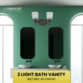 thumbnail image 2 of Golden Parrish Meuble-Lavabo de Bain à 2 Lumières en Bronze Frotté avec Verre à Bulles, 2 of 7