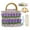 Purple, variant on Celectigo DIY Crochet Bag Making Kit – Woven Handbag with D-Shape Handles & Fabric Straps – Soft & Durable, Perfect for Handmade Tote Bags or Gifts (White Tulip )