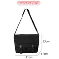 thumbnail image 2 of Bolso de mensajero casual de moda Bolso de hombro simple Bolso de lona de temperamento negro, 2 of 5