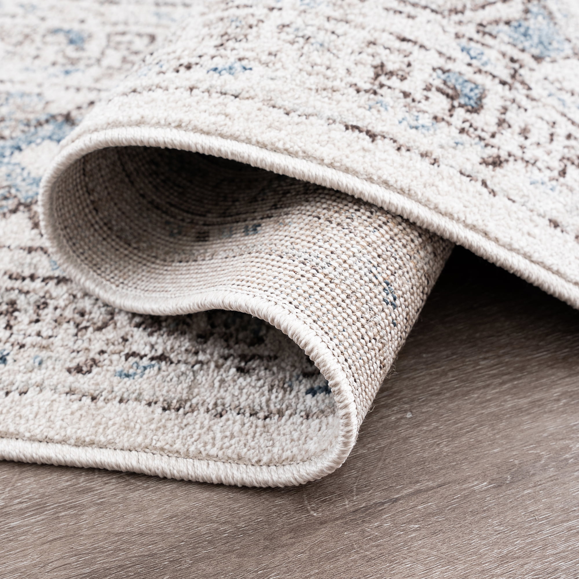 Bliss Rugs Magic Traditional 8' x 10' Blue and Cream Indoor Area Rug