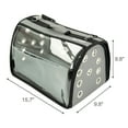 thumbnail image 3 of Small Pet Carrier for Small Dogs and Cats - Waterproof Soft Pet Travel Bag with Meshed Window - TSA Approved Pet Carrier for Cat Travel Bag - 7.9 x 13.8 x 7.9 Inch - Gray, 3 of 8