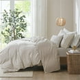 thumbnail image 3 of Ensemble de Housse de Couette en Coton 92 Pouces 5 Pcs avec Insert Amovible en Naturel, 3 of 12