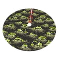 thumbnail image 5 of Cauagu 48" Christmas Tree Skirt Light Green Excavator Pattern Christmas Tree Decorations Tree Mat for Xmas Decorations Occasion Holiday Home Decor -48", 5 of 7