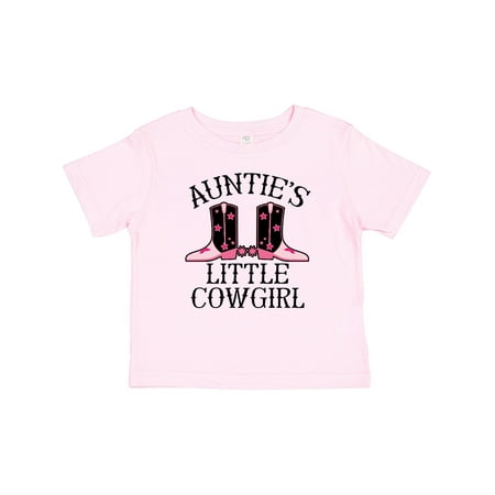 

Inktastic Auntie Little Cowgirl Baby Clothes Gift Baby Girl T-Shirt