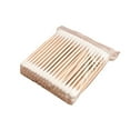 thumbnail image 3 of DEBGFS 100 Pc Cotton Swab Applicator Q-tip Swabs 8cm Extra Wood Long M0K0, 3 of 8