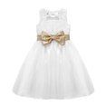 thumbnail image 6 of Sxiwei Flower Girls Dress Ball Gown Kids Sleeveless Chiffon Tutu Dress Theme Party Princess Dress White 2, 6 of 7